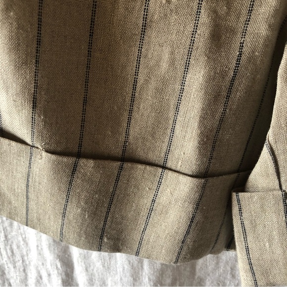 NWT MOD REF womens linen like walking shorts pinstripe detail size S - Picture 2 of 10